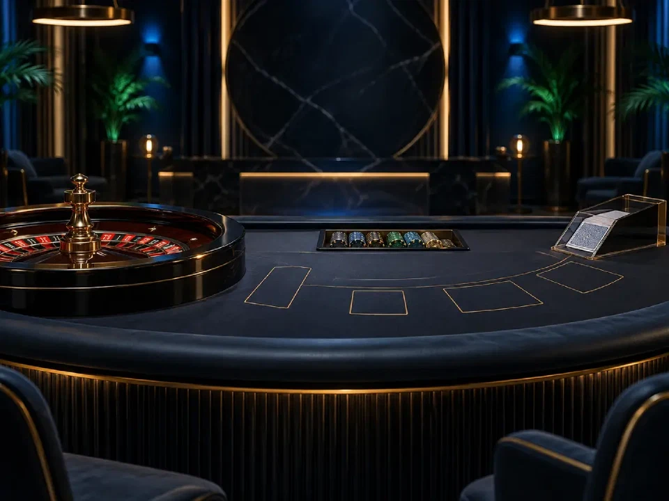 Generic live casino table illustration without brand marks