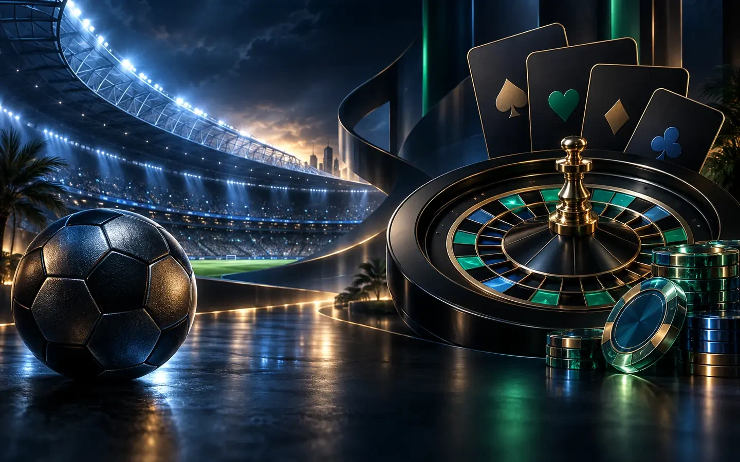 Abstract collection of casino-style game tiles without logos or interface text